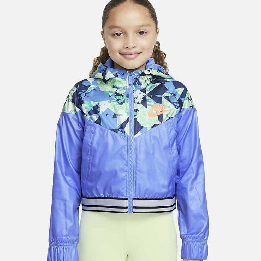 Nike Sportswear Windrunner Girl's Printed Jacket DJ0706 BRAND NEW WITH TAGS